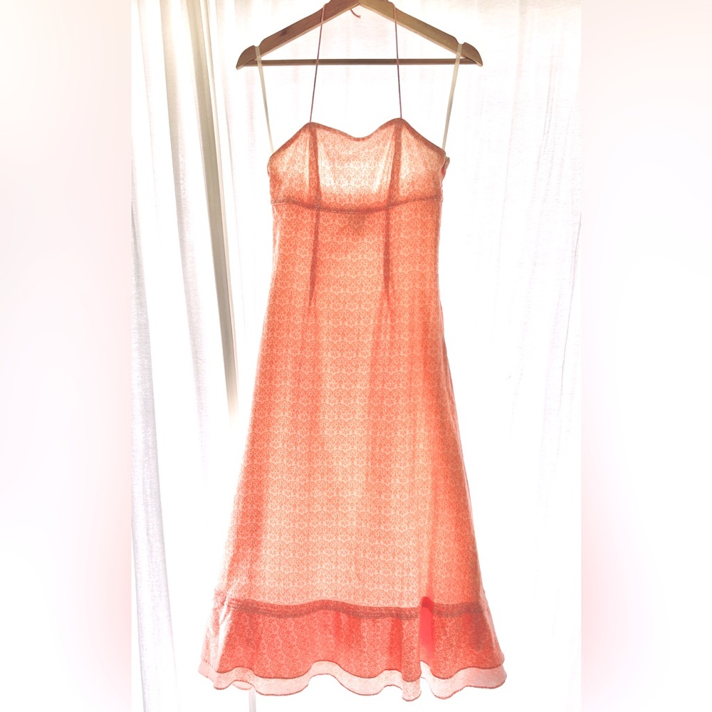 Vintage Express Peach Cotton Sundress